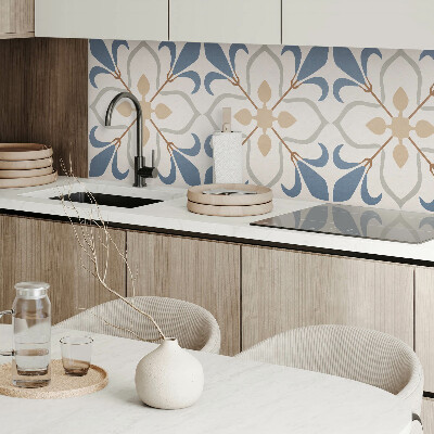Panou decorativ bucatarie pătrat Design floral cu frunze