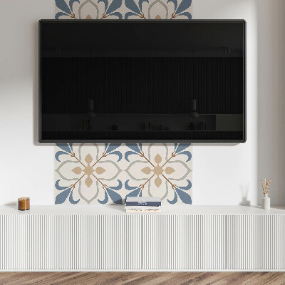 Panou decorativ bucatarie pătrat Design floral cu frunze