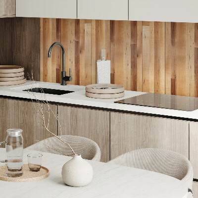 Panou decorativ bucatarie pătrat Lemn în stil natural