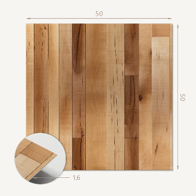 Panou decorativ bucatarie pătrat Lemn în stil natural