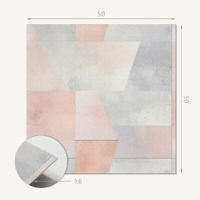 Panou decorativ bucatarie pătrat Forme geometrice pastelate
