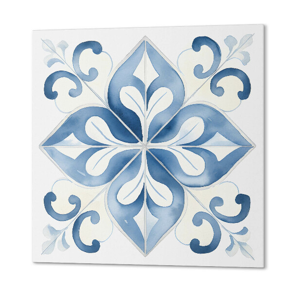 Panou decorativ bucatarie pătrat Flori în stil ceramică