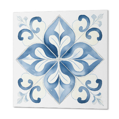 Panou decorativ bucatarie pătrat Flori în stil ceramică