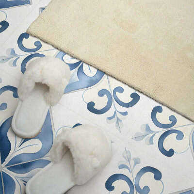 Panou decorativ bucatarie pătrat Flori în stil ceramică