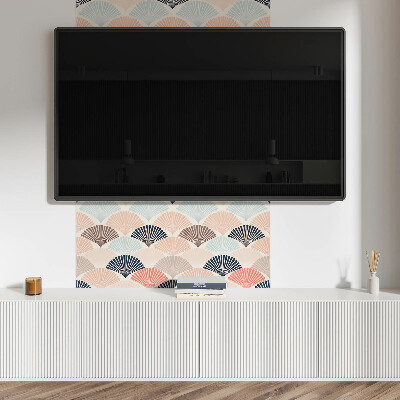Panou decorativ pătrat Valuri cu accent de evantai