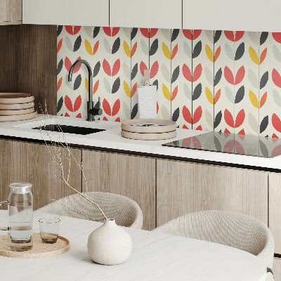 Panou decorativ bucatarie pătrat Designul frunzelor