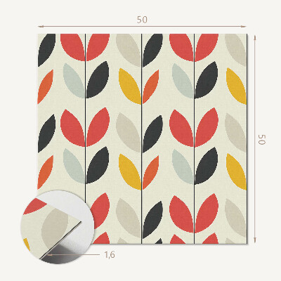 Panou decorativ bucatarie pătrat Designul frunzelor