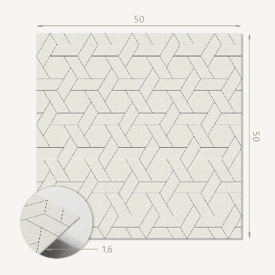 Panou decorativ bucatarie pătrat Geometrie în stil hexagonal
