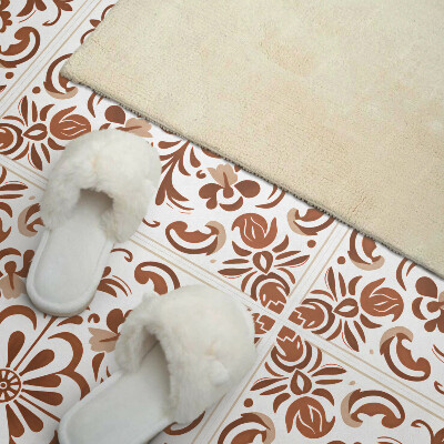 Panou decorativ bucatarie pătrat Model de flori în stil ornamental