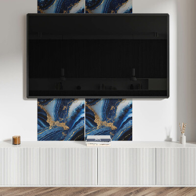 Panou decorativ bucatarie pătrat Model ondulat în stil abstract