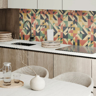 Panou decorativ bucatarie pătrat Motiv abstract cu forme geometrice