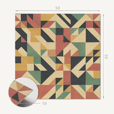 Panou decorativ bucatarie pătrat Motiv abstract cu forme geometrice