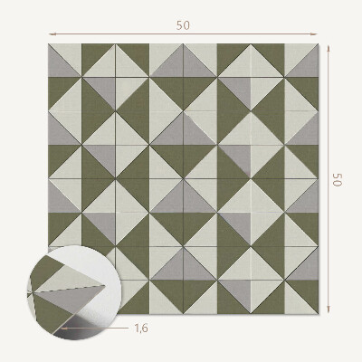 Panou decorativ pătrat Design cu triunghiuri într-un stil geometric