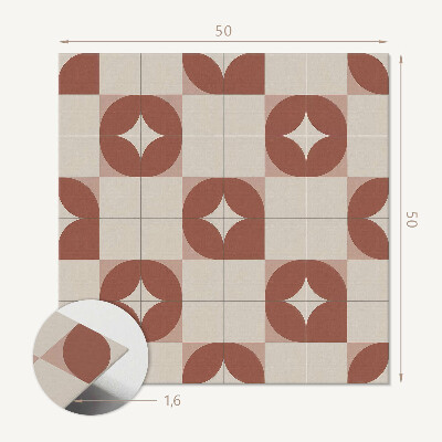 Panou decorativ pătrat Model rotund în stil geometric