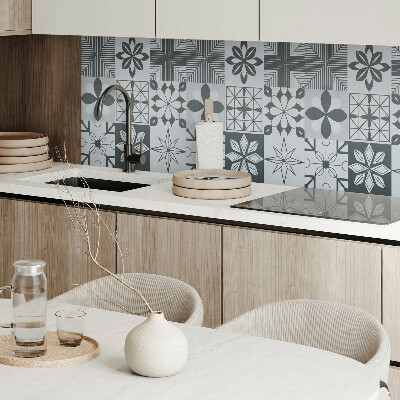 Panou decorativ bucatarie pătrat Puzzle geometric în versiune mozaic
