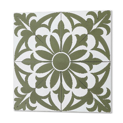 Panou decorativ bucatarie pătrat Motiv vegetal cu flori și frunze