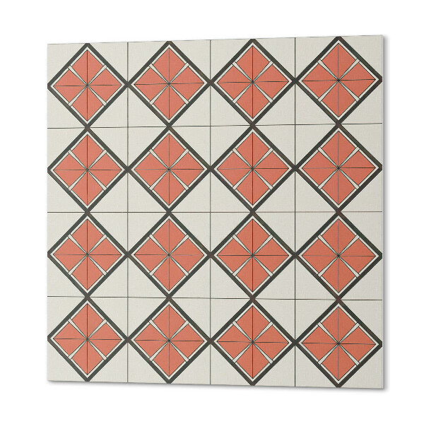 Panou decorativ bucatarie pătrat Motiv geometric elegant cu romb