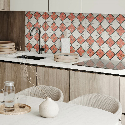 Panou decorativ bucatarie pătrat Motiv geometric elegant cu romb