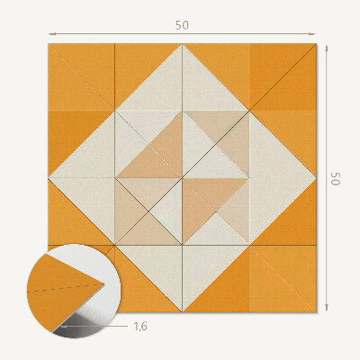 Panou decorativ pătrat Geometrie romb într-o versiune atractivă