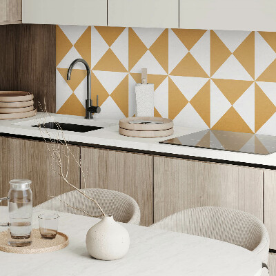 Panou decorativ bucatarie pătrat Model triunghiular în stil geometric