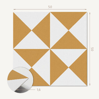 Panou decorativ bucatarie pătrat Model triunghiular în stil geometric