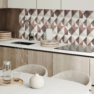 Panou decorativ bucatarie pătrat Geometrie triunghiulară într-un design unic