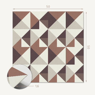 Panou decorativ bucatarie pătrat Geometrie triunghiulară într-un design unic