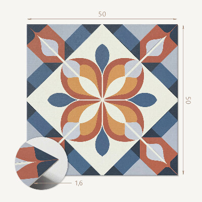 Panou decorativ pătrat Model floral geometric elegant