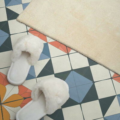 Panou decorativ bucatarie pătrat Geometrie în versiune florală