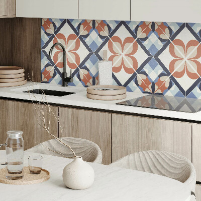 Panou decorativ pătrat Motiv floral echilibrat în aranjament geometric