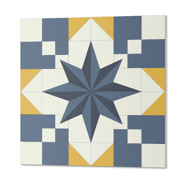 Panou decorativ bucatarie pătrat Model stea geometric