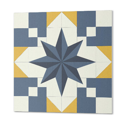 Panou decorativ bucatarie pătrat Model stea geometric