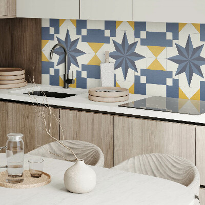 Panou decorativ bucatarie pătrat Model stea geometric