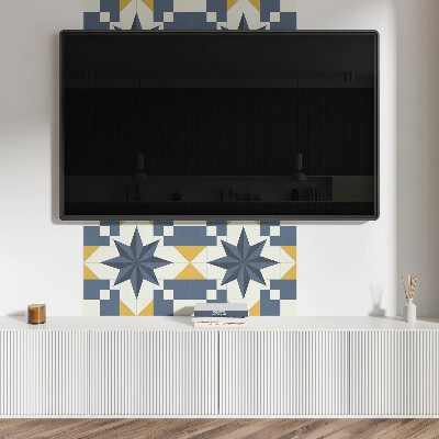 Panou decorativ bucatarie pătrat Model stea geometric