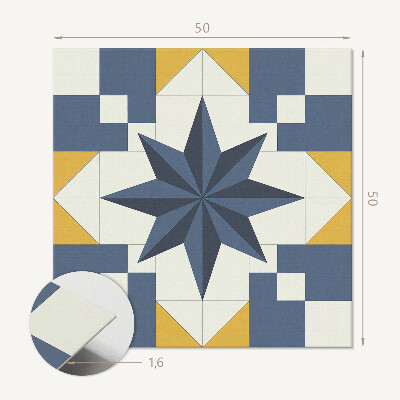 Panou decorativ bucatarie pătrat Model stea geometric