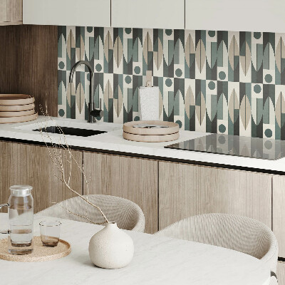 Panou decorativ bucatarie pătrat Abstracția în forme geometrice