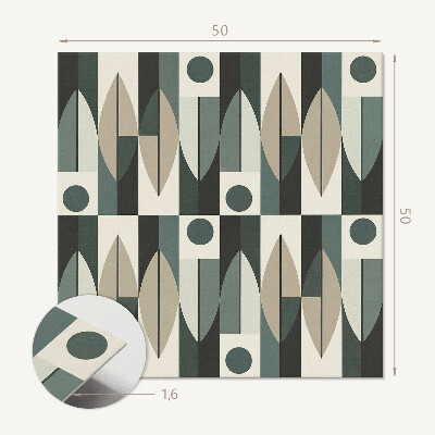 Panou decorativ bucatarie pătrat Abstracția în forme geometrice