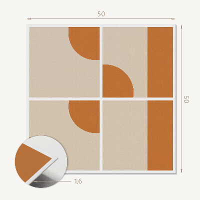 Panou decorativ bucatarie pătrat Model geometric abstract