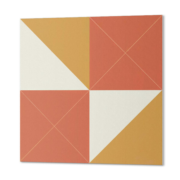 Panou decorativ bucatarie pătrat Accente geometrice calde