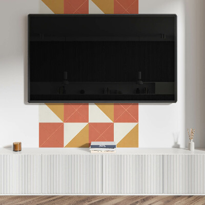 Panou decorativ bucatarie pătrat Accente geometrice calde