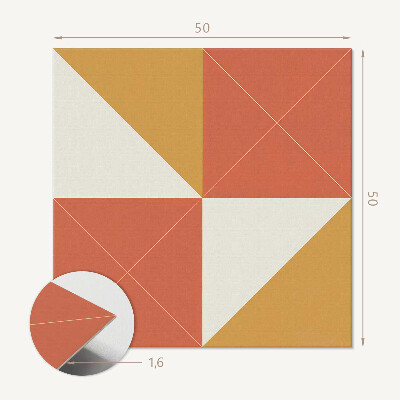 Panou decorativ bucatarie pătrat Accente geometrice calde