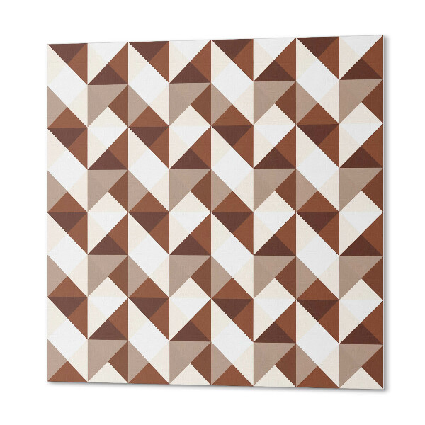Panou decorativ bucatarie pătrat Model geometric elegant cu triunghiuri