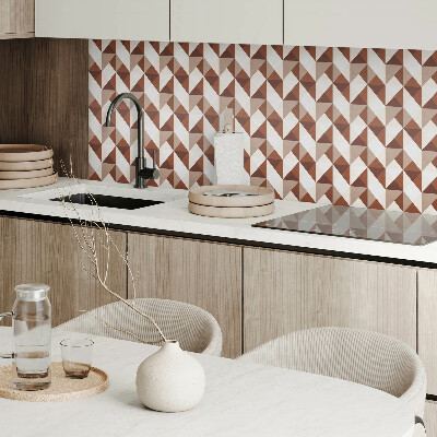 Panou decorativ bucatarie pătrat Model geometric elegant cu triunghiuri