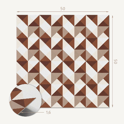 Panou decorativ bucatarie pătrat Model geometric elegant cu triunghiuri