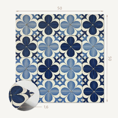 Panou decorativ bucatarie pătrat Geometria motivelor florale
