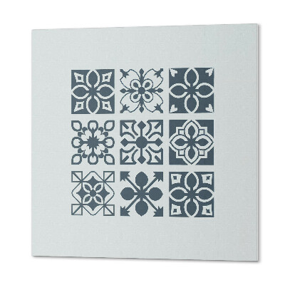 Panou decorativ bucatarie pătrat Aranjamente geometrice în modele pătrate