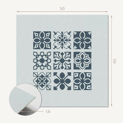 Panou decorativ bucatarie pătrat Aranjamente geometrice în modele pătrate