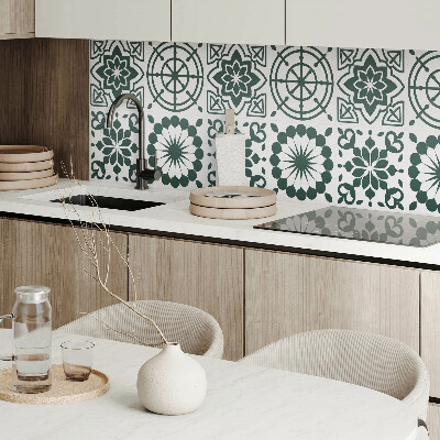 Panou decorativ bucatarie pătrat Flori în forme geometrice