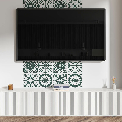 Panou decorativ bucatarie pătrat Flori în forme geometrice