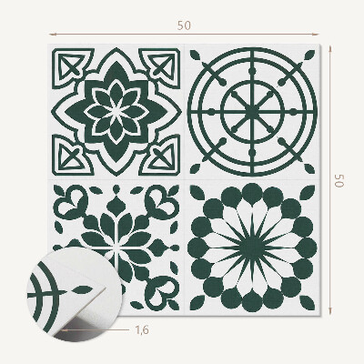 Panou decorativ bucatarie pătrat Flori în forme geometrice